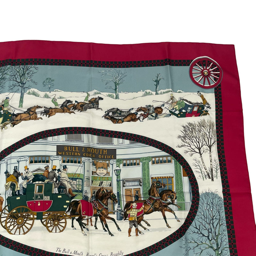 Hermes Carre 90 Mail Lhiver en Poste Scarf Silk — view 3