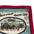 Hermes Carre 90 Mail Lhiver en Poste Scarf Silk — view 3