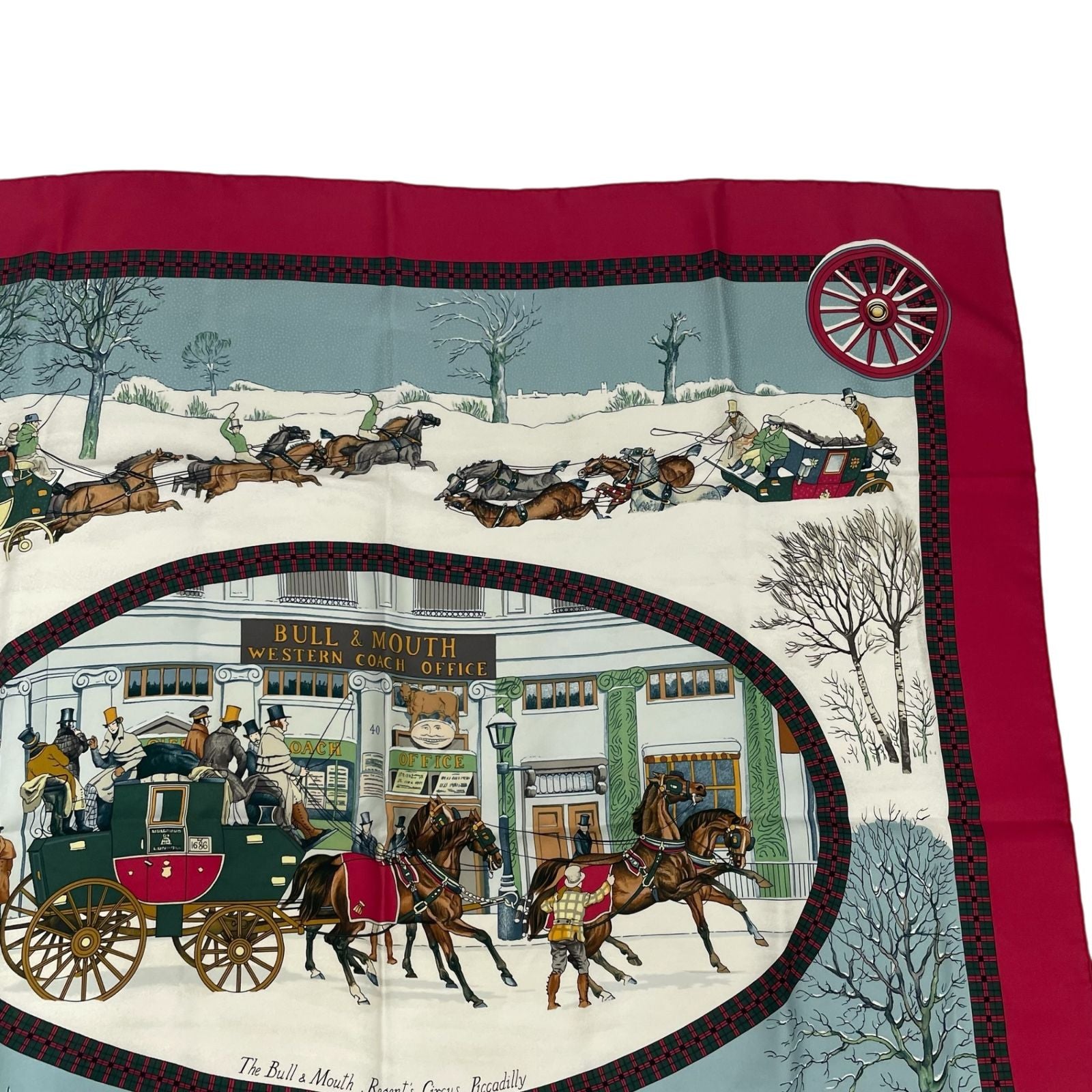 Hermes Carre 90 Mail Lhiver en Poste Scarf Silk — view 3