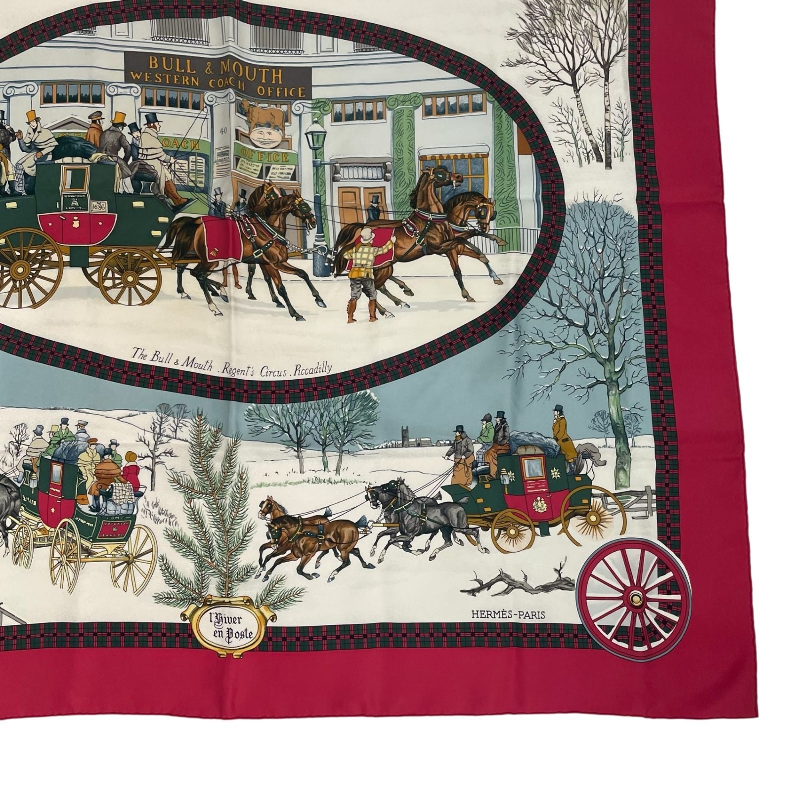 Hermes Carre 90 Mail Lhiver en Poste Scarf Silk — view 5