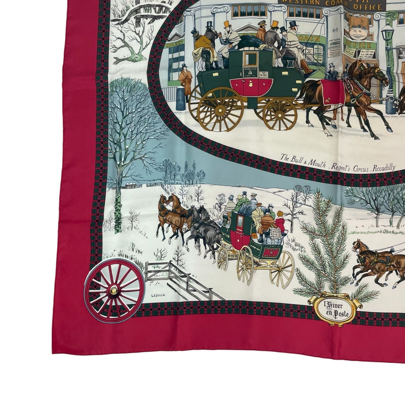 Hermes Carre 90 Mail Lhiver en Poste Scarf Silk — view 4