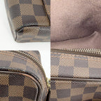 Louis Vuitton Shoulder Bag Olaf PM Bag Crossbody Damier Canvas Brown Gold — view 6