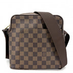 Louis Vuitton Shoulder Bag Olaf PM Bag Crossbody Damier Canvas Brown Gold