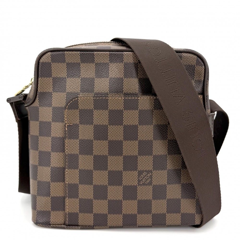 Louis Vuitton Shoulder Bag Olaf PM Bag Crossbody Damier Canvas Brown Gold
