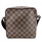 Louis Vuitton Shoulder Bag Olaf PM Bag Crossbody Damier Canvas Brown Gold — view 2