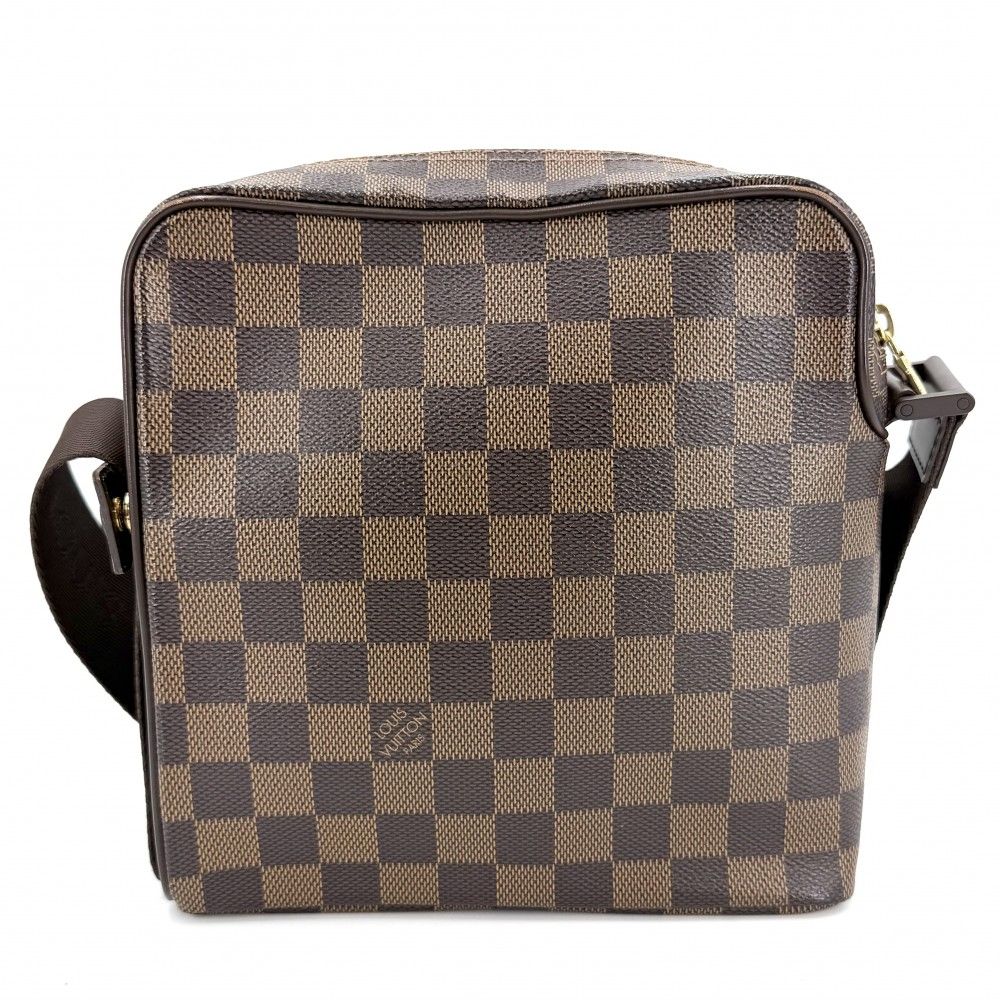 Louis Vuitton Shoulder Bag Olaf PM Bag Crossbody Damier Canvas Brown Gold — view 2