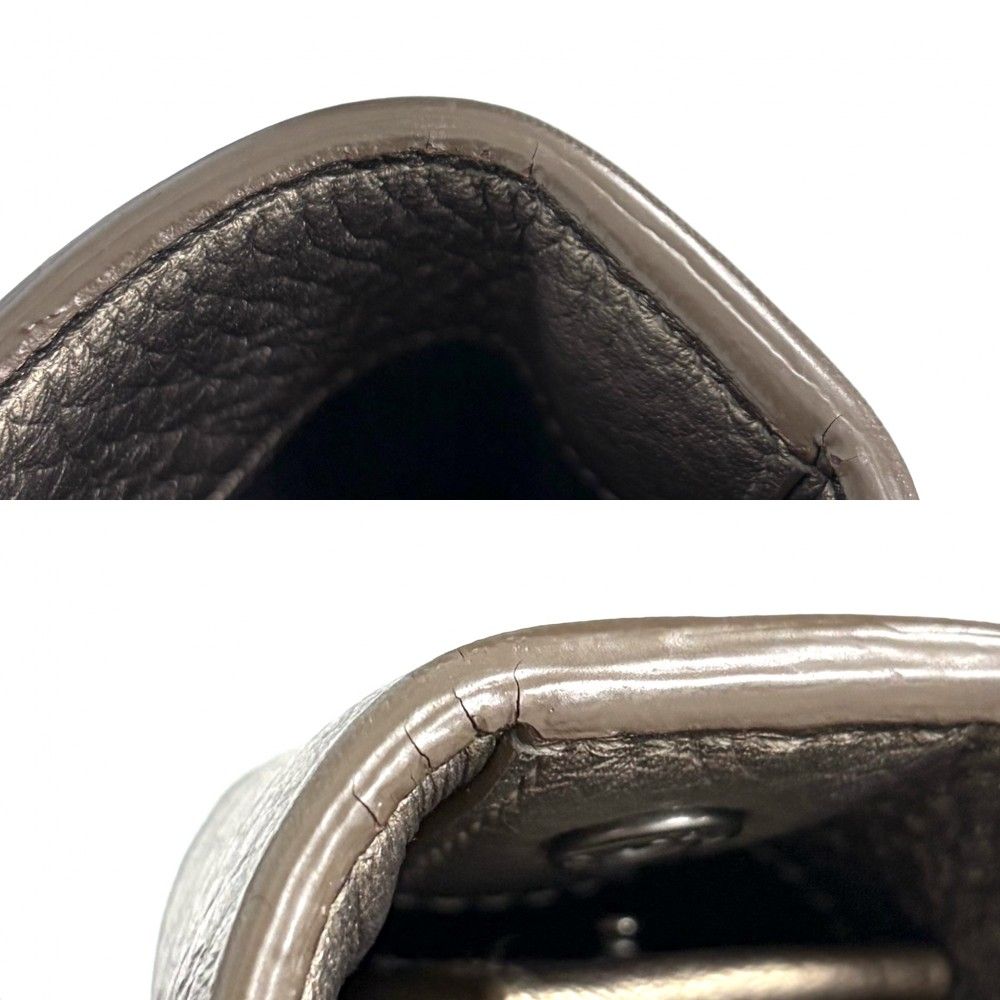 Loewe Handbag Anagram Fusta Tote Shoulder Leather Gold Silver — view 8