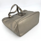 Loewe Handbag Anagram Fusta Tote Shoulder Leather Gold Silver — view 3