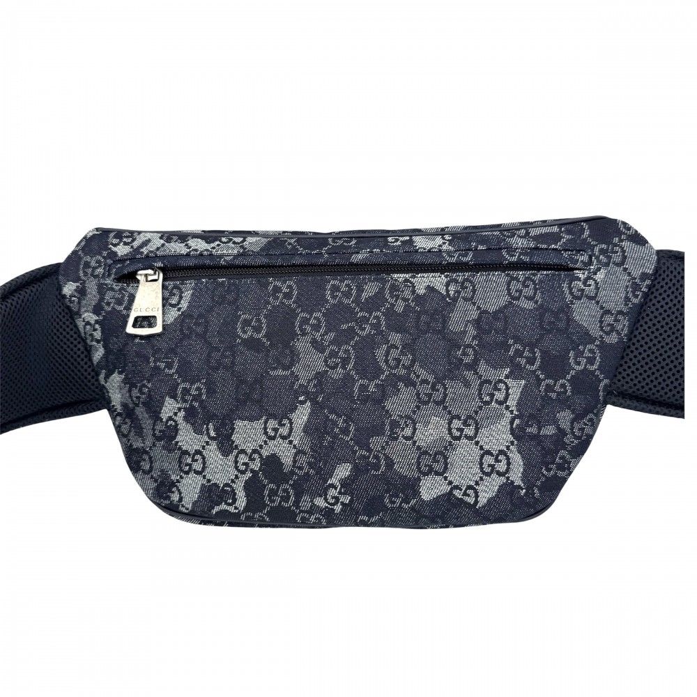 Gucci Waist Bag Pouch GG Denim Navy Silver — view 2