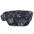 Gucci Waist Bag Pouch GG Denim Navy Silver