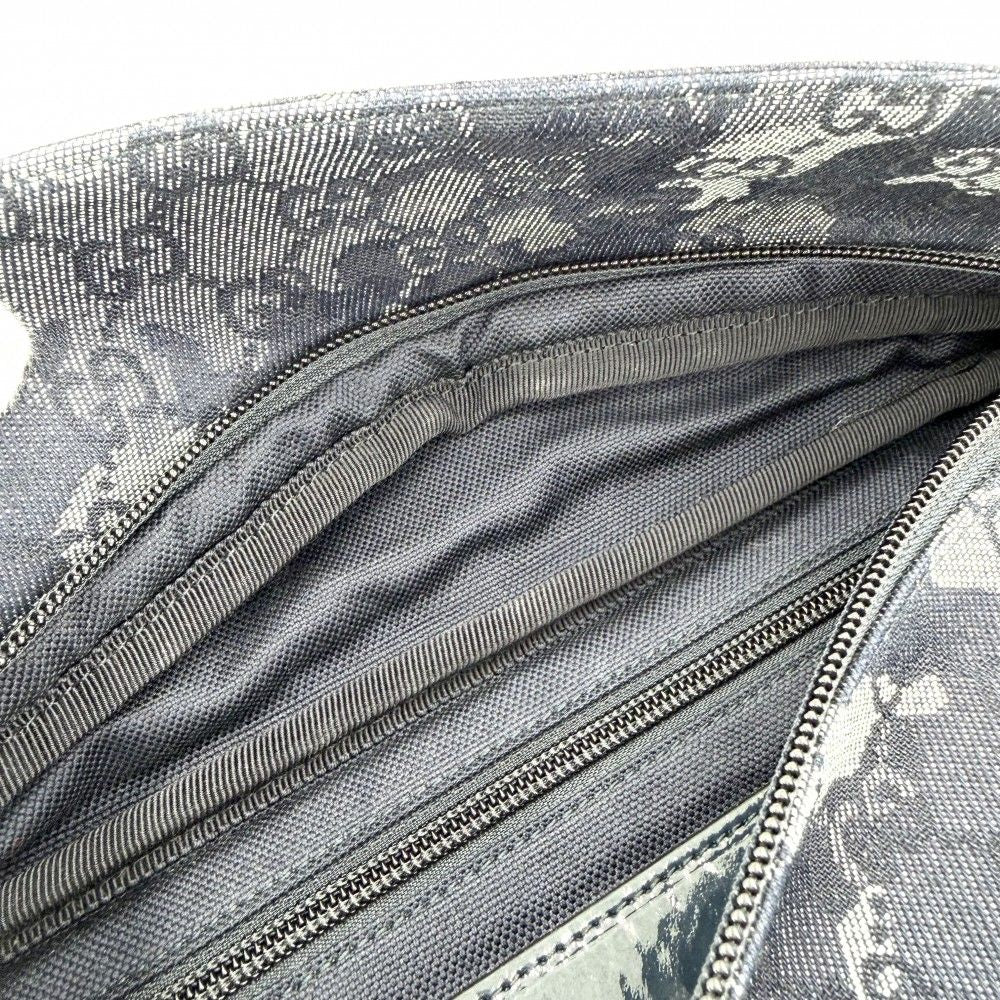 Gucci Waist Bag Pouch GG Denim Navy Silver — view 8