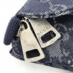 Gucci Waist Bag Pouch GG Denim Navy Silver — view 7