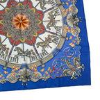 Hermes Carre 90 Scarf Silk Luna Park Amusement Merry Go Land Blue — view 6