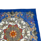 Hermes Carre 90 Scarf Silk Luna Park Amusement Merry Go Land Blue — view 4