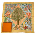 Hermes Silk 100% Scarf Carre 90 Axis Mundi Center of the World Multicolor