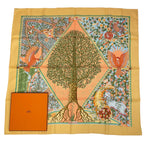 Hermes Silk 100% Scarf Carre 90 Axis Mundi Center of the World Multicolor