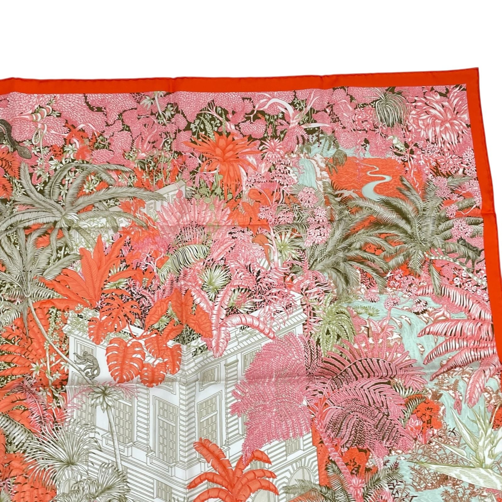 Hermes Carre 90 Faubourg Tropical Multicolor Scarf — view 4