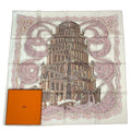 Hermes Scarf Silk 100% Carre 90 les Rivieres de Babel River of Pink