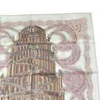 Hermes Scarf Silk 100% Carre 90 les Rivieres de Babel River of Pink — view 4