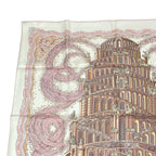 Hermes Scarf Silk 100% Carre 90 les Rivieres de Babel River of Pink — view 3