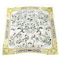 Hermes Carre 140 Large Scarf Silk Folklore Yellow