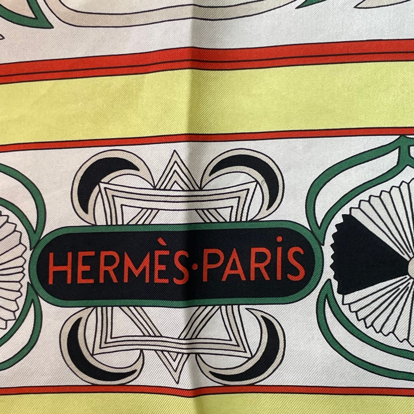 Hermes Carre 140 Large Scarf Silk Folklore Yellow — view 7