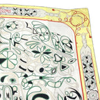 Hermes Carre 140 Large Scarf Silk Folklore Yellow — view 3