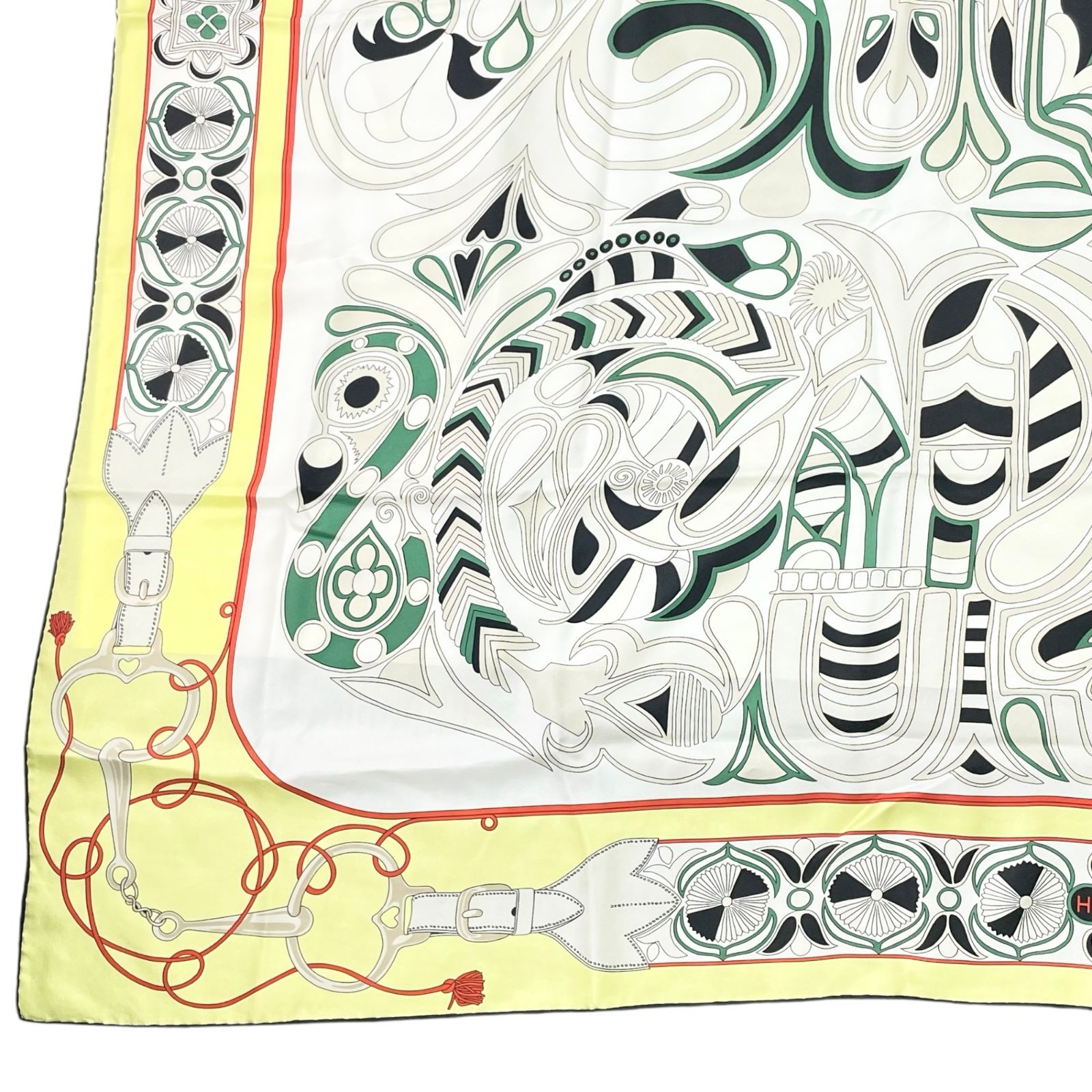 Hermes Carre 140 Large Scarf Silk Folklore Yellow — view 4