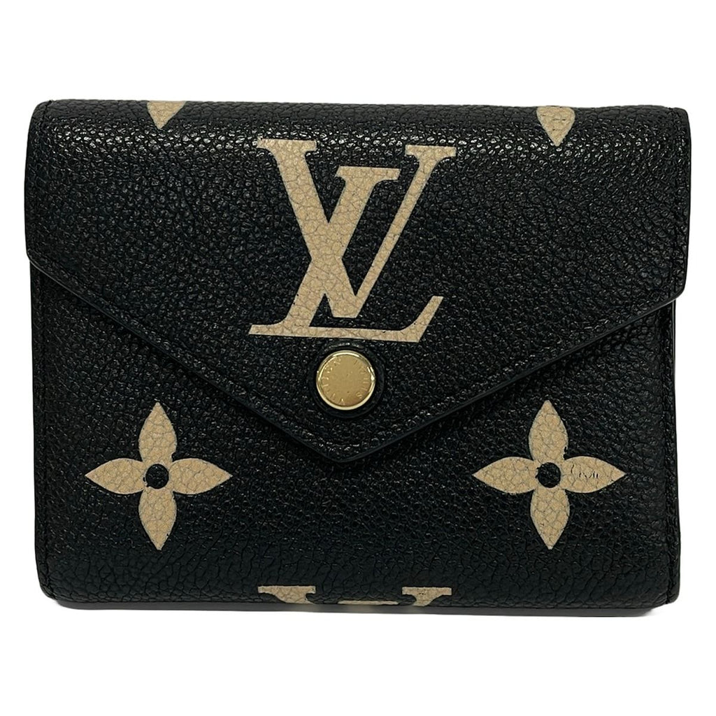 Louis Vuitton Trifold Wallet Monogram Empreinte Portefeuille Victorine Noir
