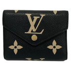 Louis Vuitton Trifold Wallet Monogram Empreinte Portefeuille Victorine Noir