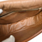 Celine Vintage Shoulder Bag Macadam Pattern Brown Leather — view 8