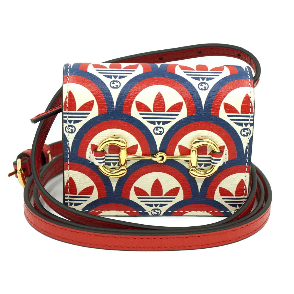 Gucci Horsebit Adidas Shoulder Wallet Coin Case Card Red Blue White Gold
