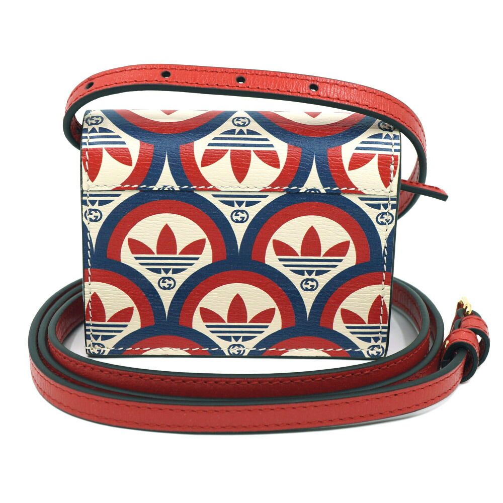 Gucci Horsebit Adidas Shoulder Wallet Coin Case Card Red Blue White Gold — view 2