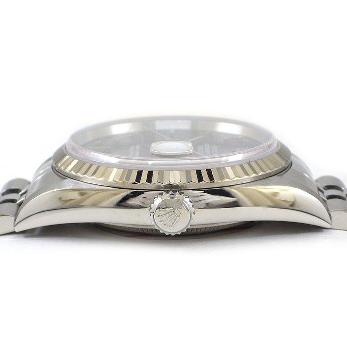 Rolex Watch Datejust P Number Black Dial Date 18k White Gold SS Automatic — view 2