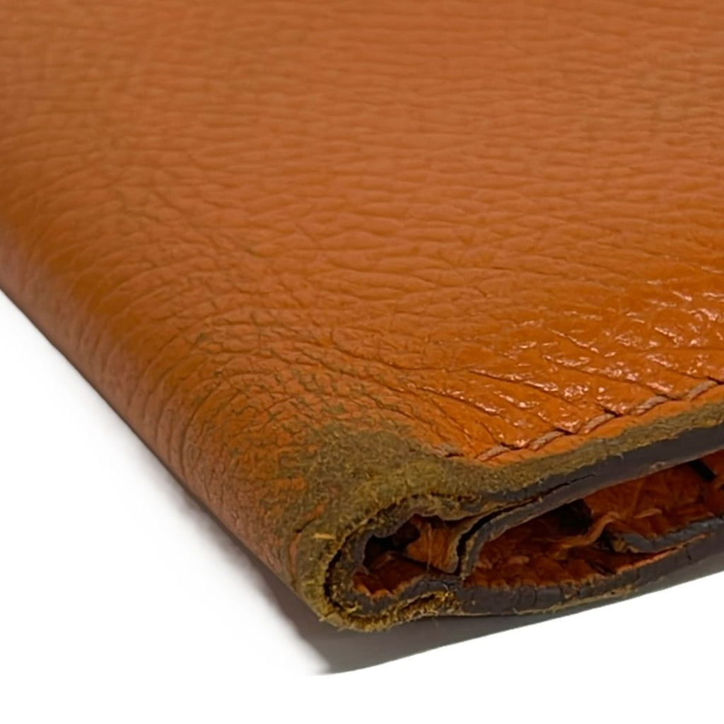 Hermes Wallet Bearn Orange Silver — view 7