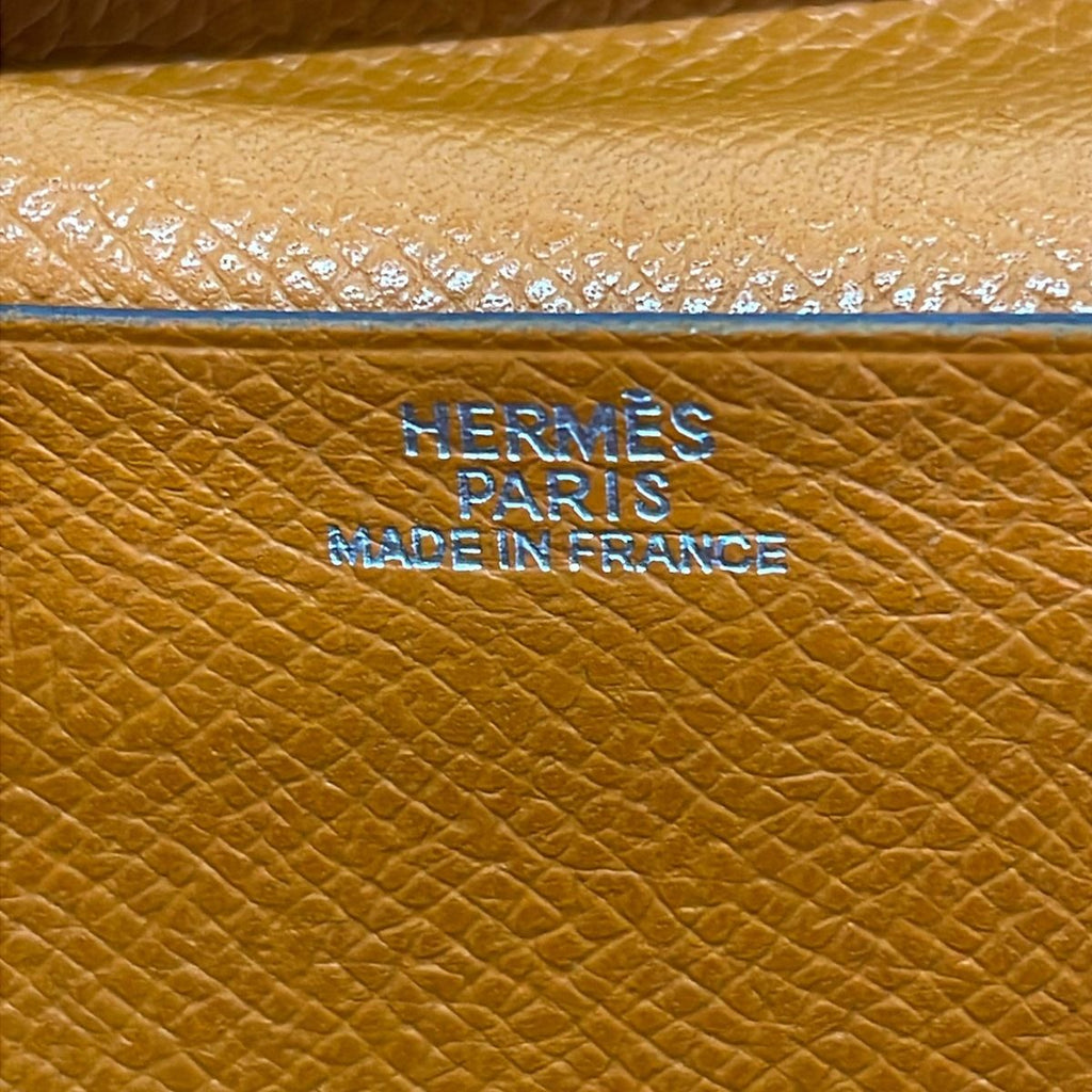 Hermes Wallet Bearn Orange Silver — view 5