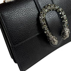 Gucci Bambu Mini Top Handle Duonysus Shoulder Bag Leather Black — view 9