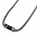 Louis Vuitton Partial Monogram Eclipse Collier Chain Necklace Silver