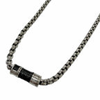 Louis Vuitton Partial Monogram Eclipse Collier Chain Necklace Silver