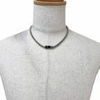 Louis Vuitton Partial Monogram Eclipse Collier Chain Necklace Silver — view 2