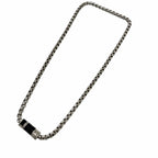 Louis Vuitton Partial Monogram Eclipse Collier Chain Necklace Silver — view 3