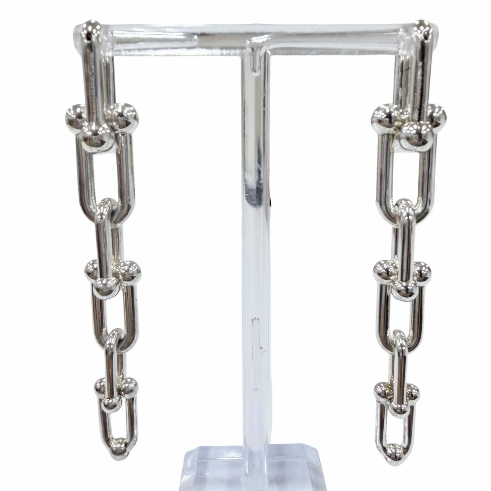 Tiffany & Co Graduated Link Earrings Silver — view 3
