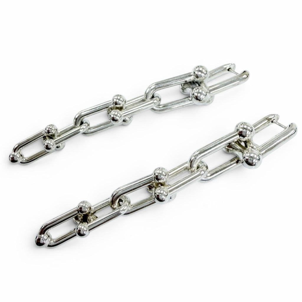 Tiffany & Co Graduated Link Earrings Silver — view 4