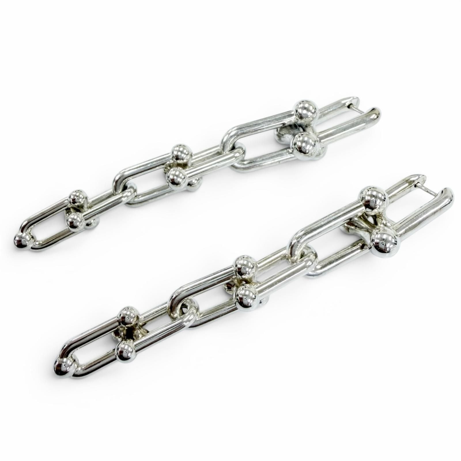 Tiffany & Co Graduated Link Earrings Silver — view 4