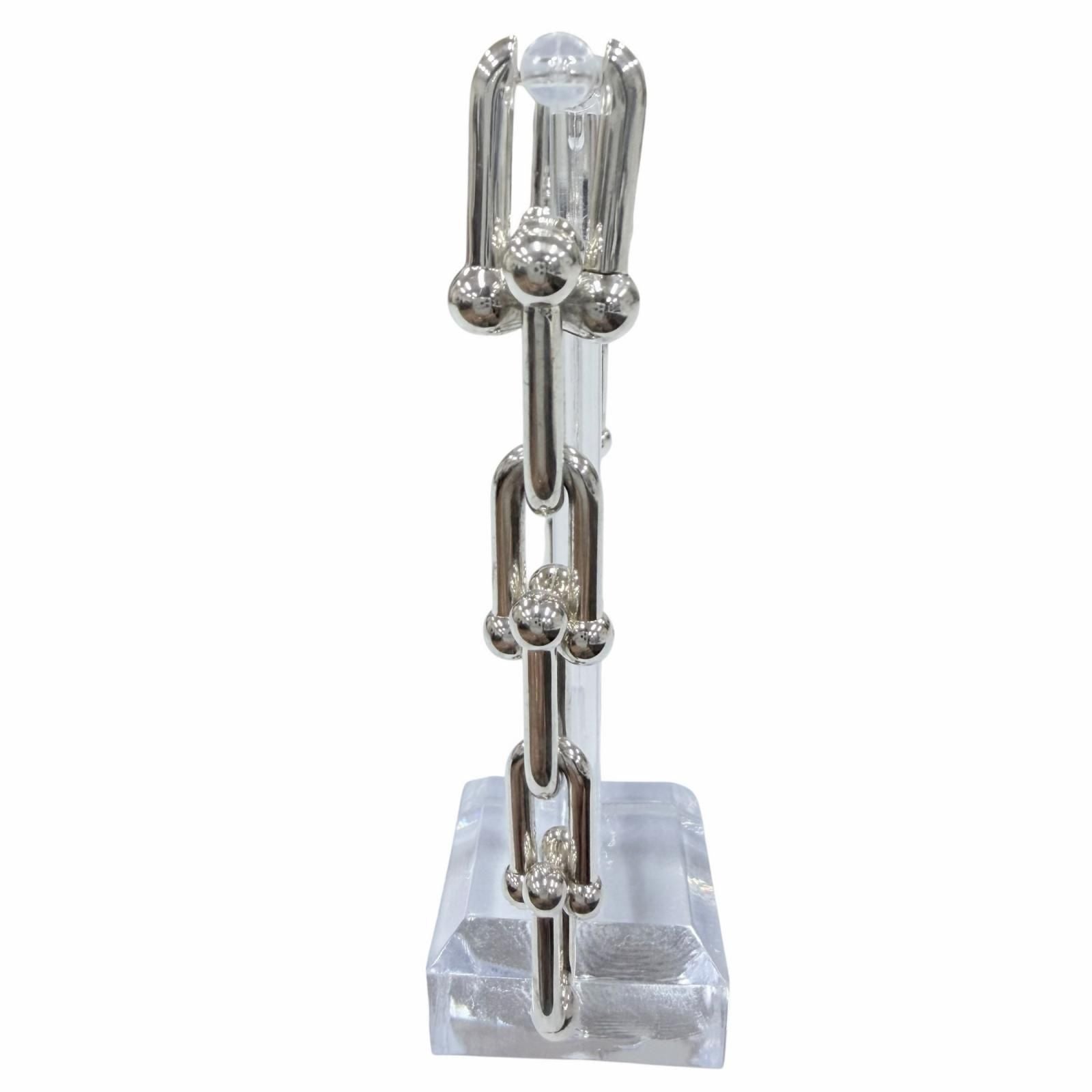 Tiffany & Co Graduated Link Earrings Silver — view 2