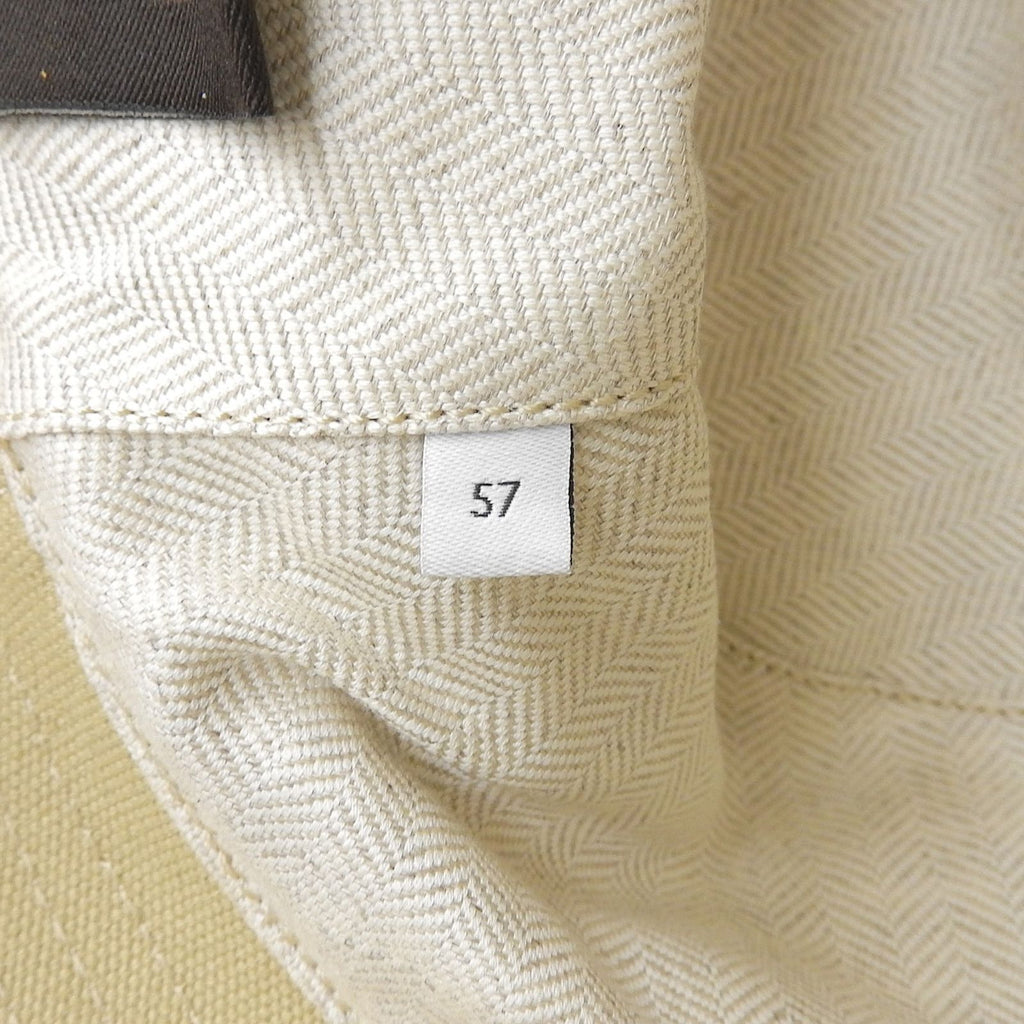 Loewe Cotton with Leather Logo Patch Bucket Hat Beige 57 — view 8