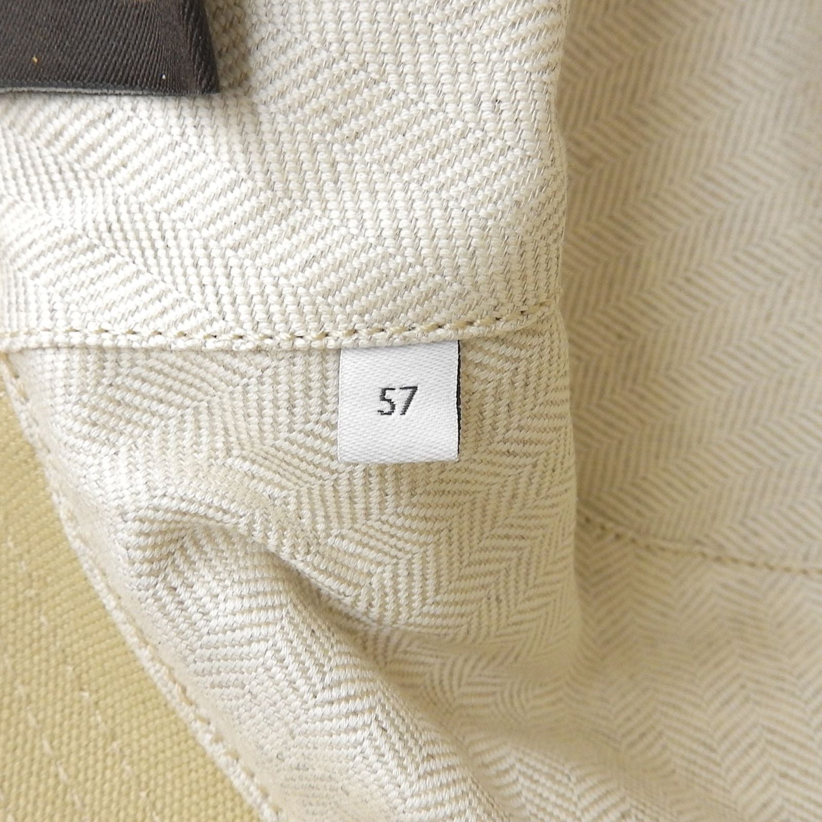 Loewe Cotton with Leather Logo Patch Bucket Hat Beige 57 — view 8