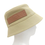 Loewe Cotton with Leather Logo Patch Bucket Hat Beige 57 — view 2