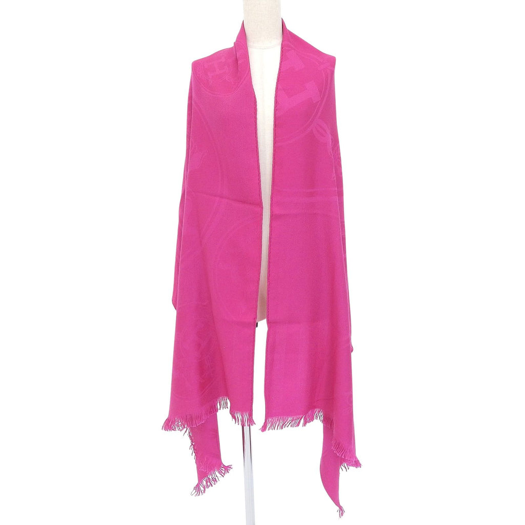 Hermes Etoile Nouvelle Liberte Cashmere Silk Oversized Shawl Pink Scarf — view 2