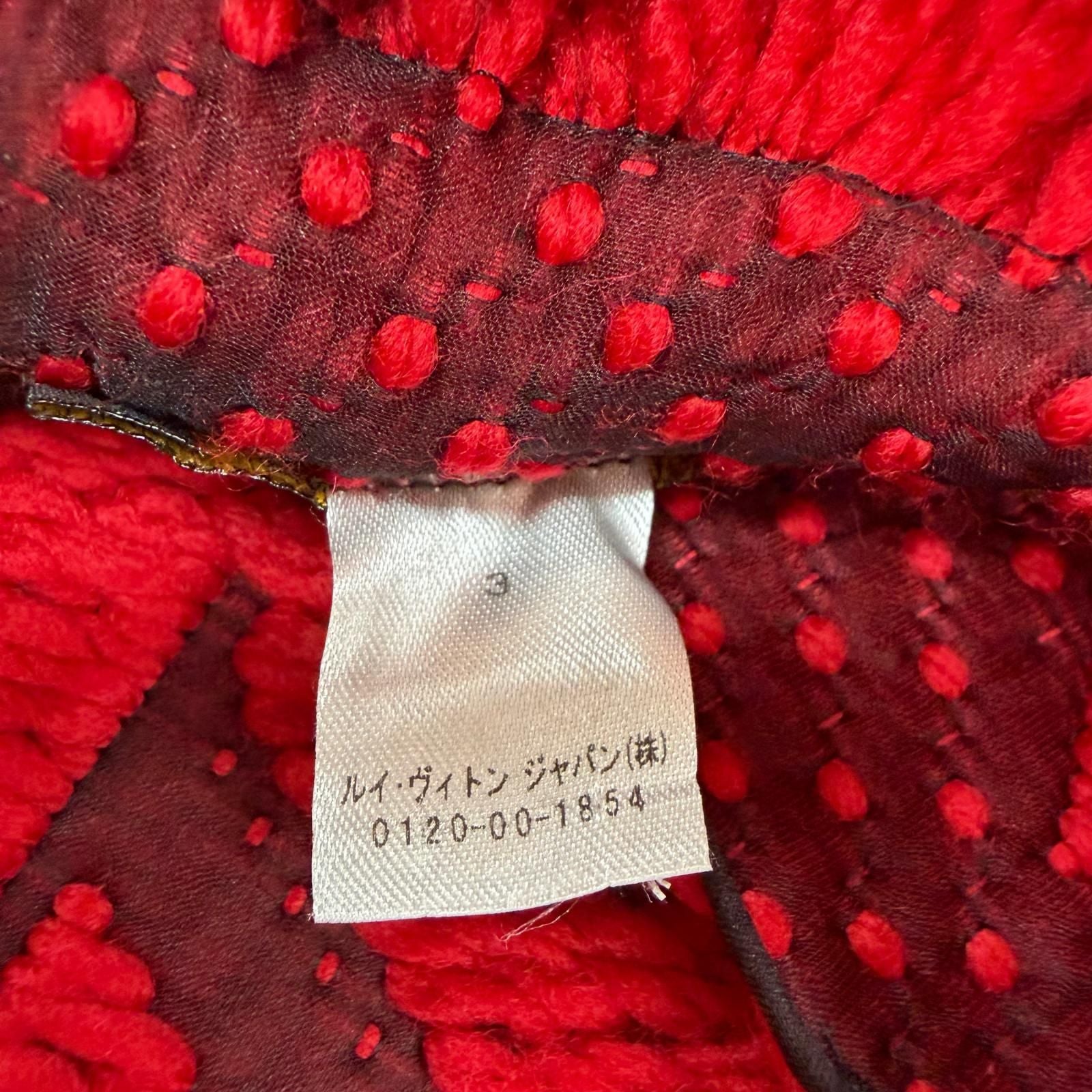 Louis Vuitton Scarf Logo Mania Wool/silk Ruby — view 8